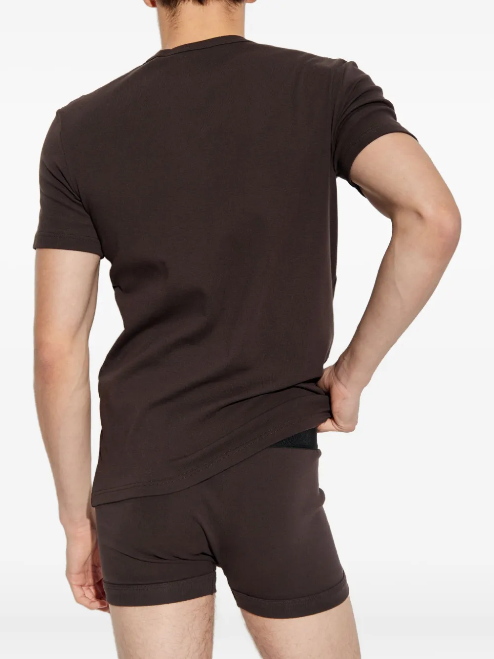 TOM FORD T-shirt met V-hals Bruin