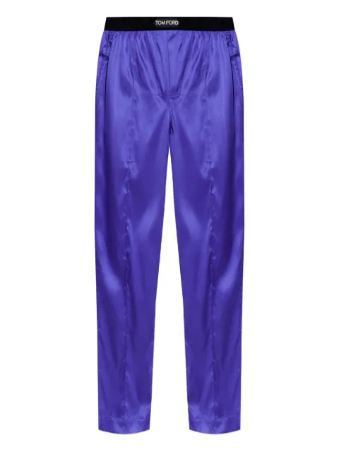 TOM FORD logo-waistband silk pyjama pants