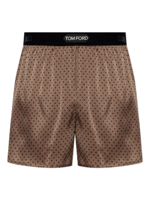TOM FORD polka-dot pattern silk boxers
