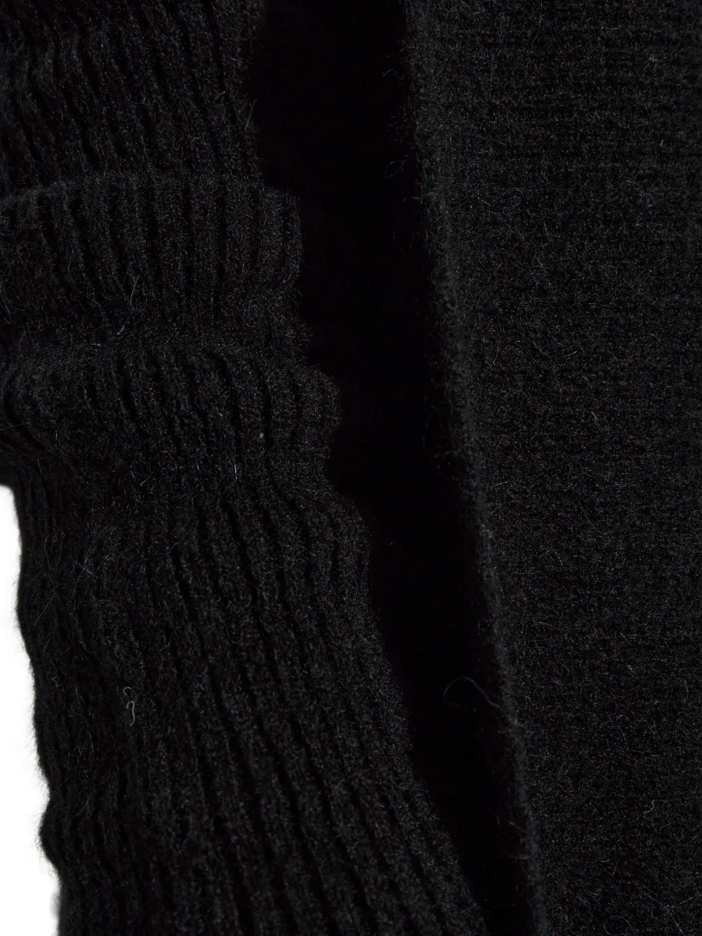 Rick Owens Las Palmas Knitted Cardigan In Black