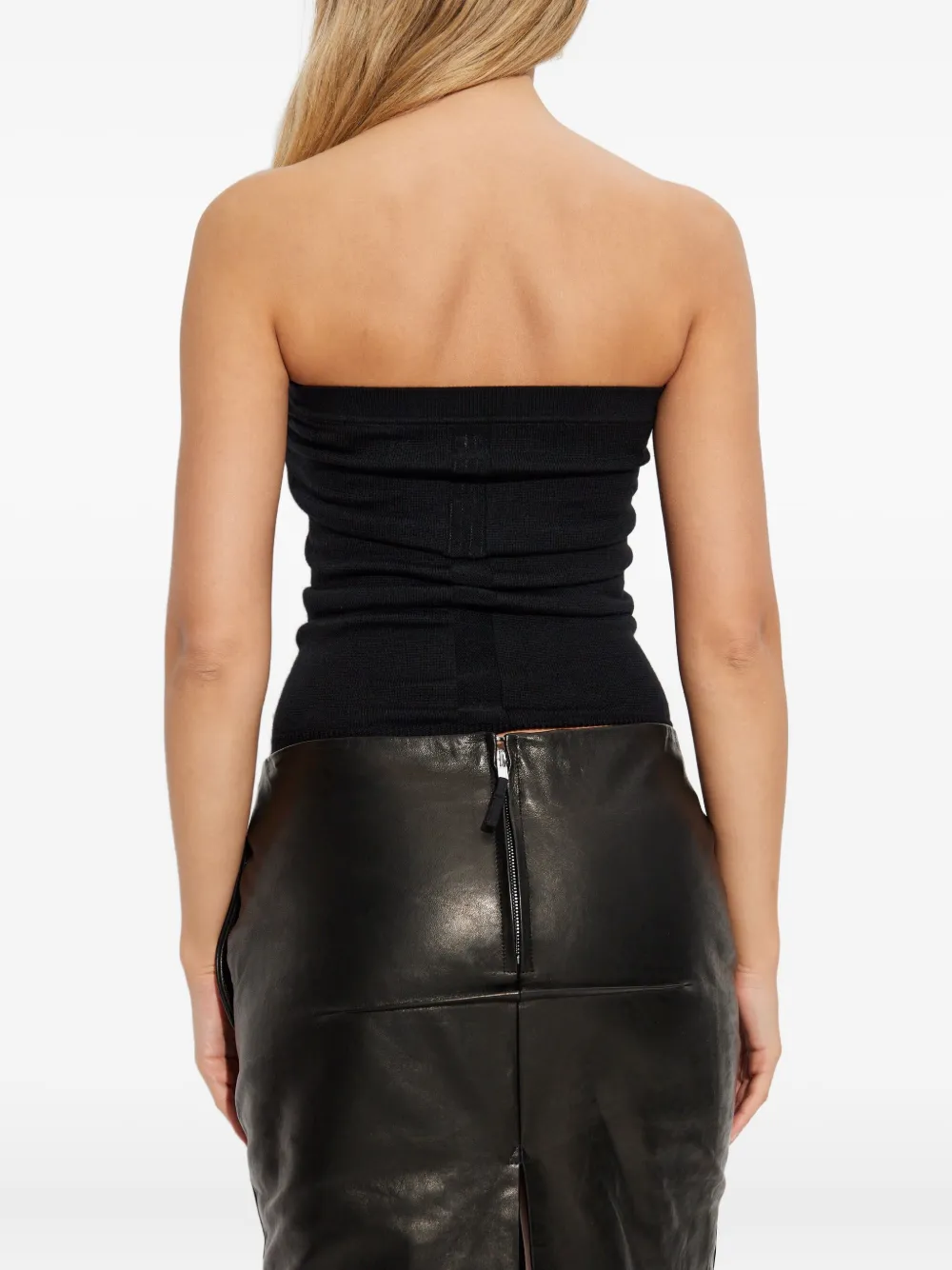 Rick Owens Geribbelde top Zwart