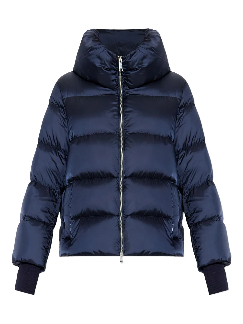 Add zip-up puffer jacket | Blue | Image 1