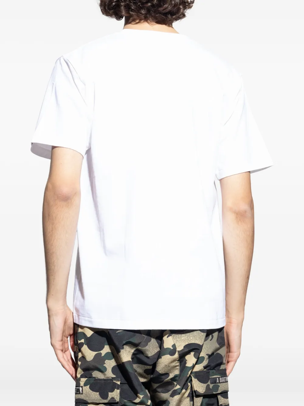A BATHING APE T-shirt met grafische print Wit
