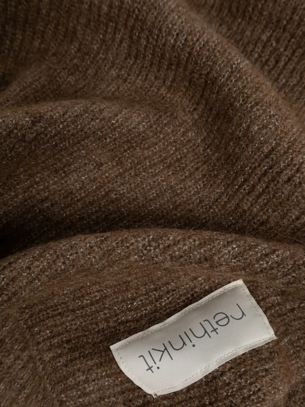 Rethinkit Studios Mélange-effect Scarf In Brown