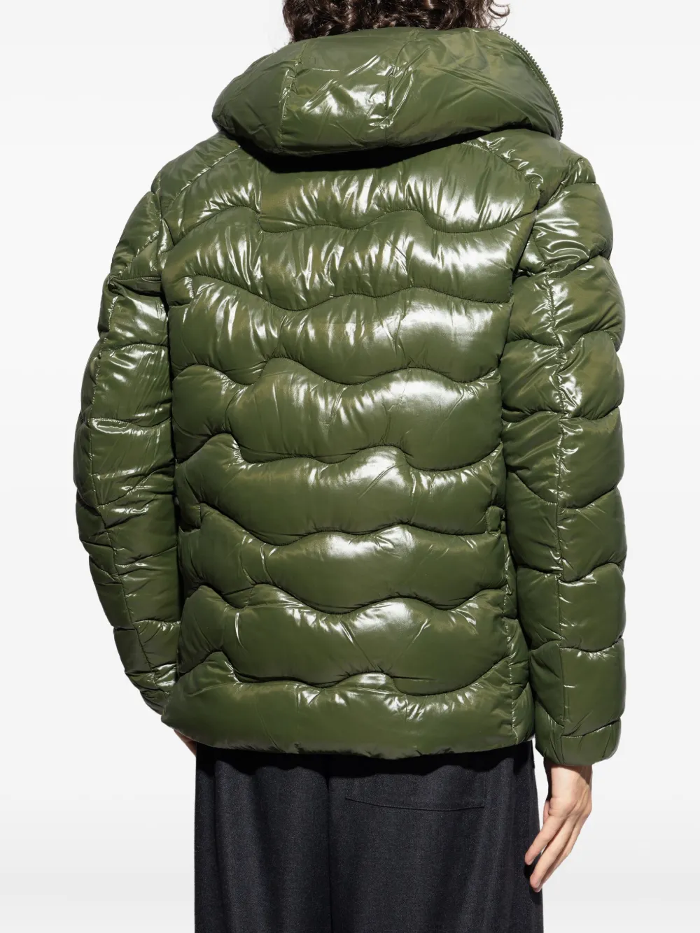 Save The Duck Hooded Padded Jacket In Green