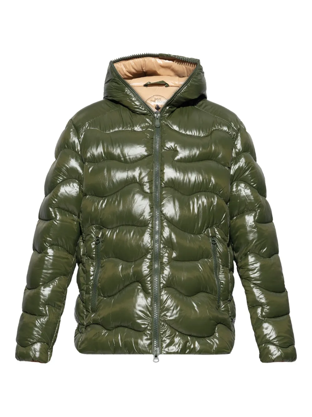 Save The Duck hooded padded jacket | Green | Image 1