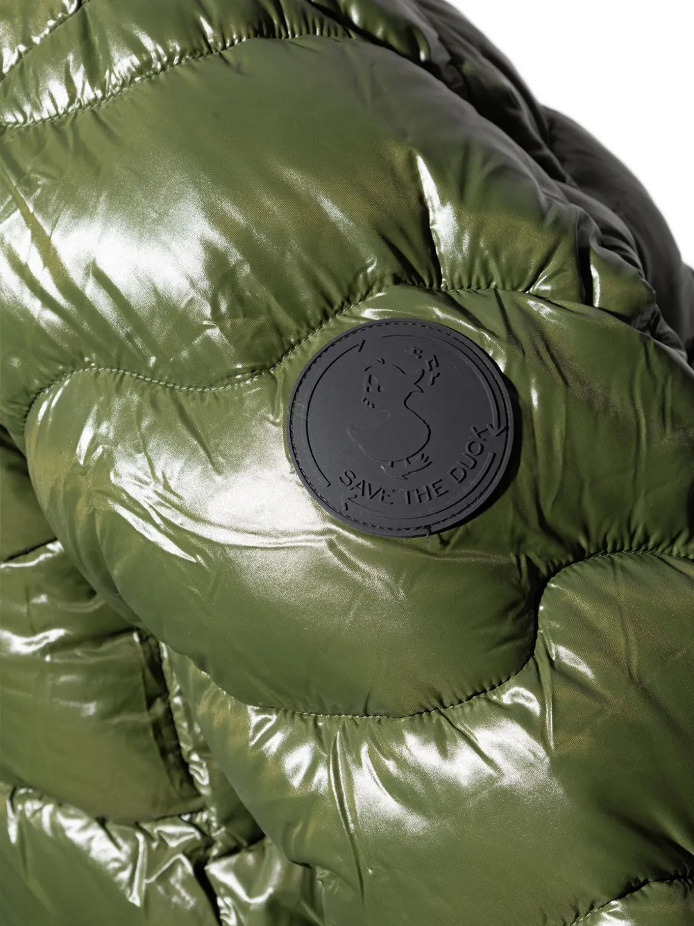 Save The Duck Hooded Padded Jacket In Green