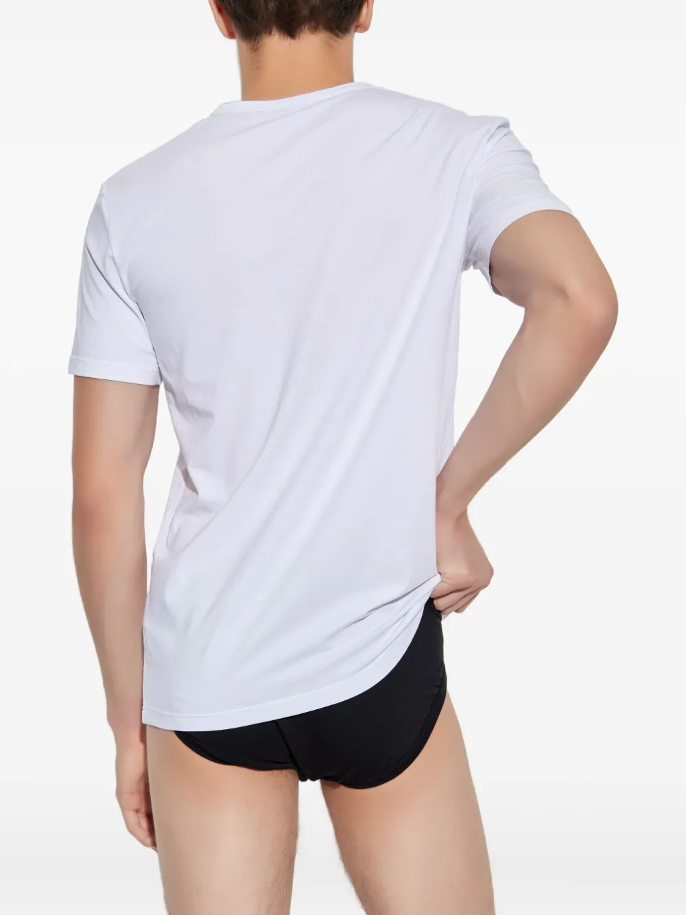 Moschino Twee T-shirts met logodetail Wit