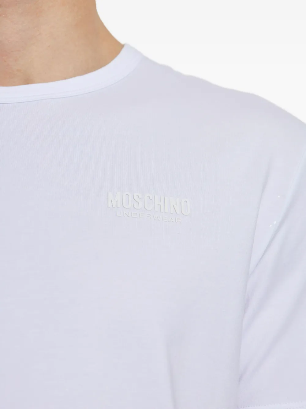Moschino Twee T-shirts met logodetail Wit