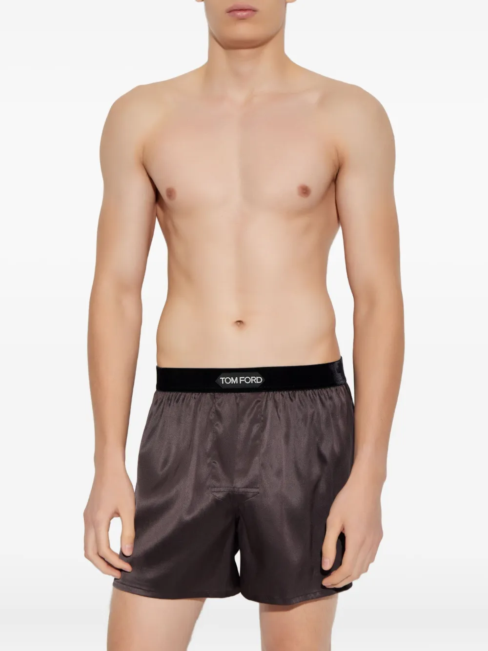 TOM FORD boxer en soie à taille à logo | Image 2