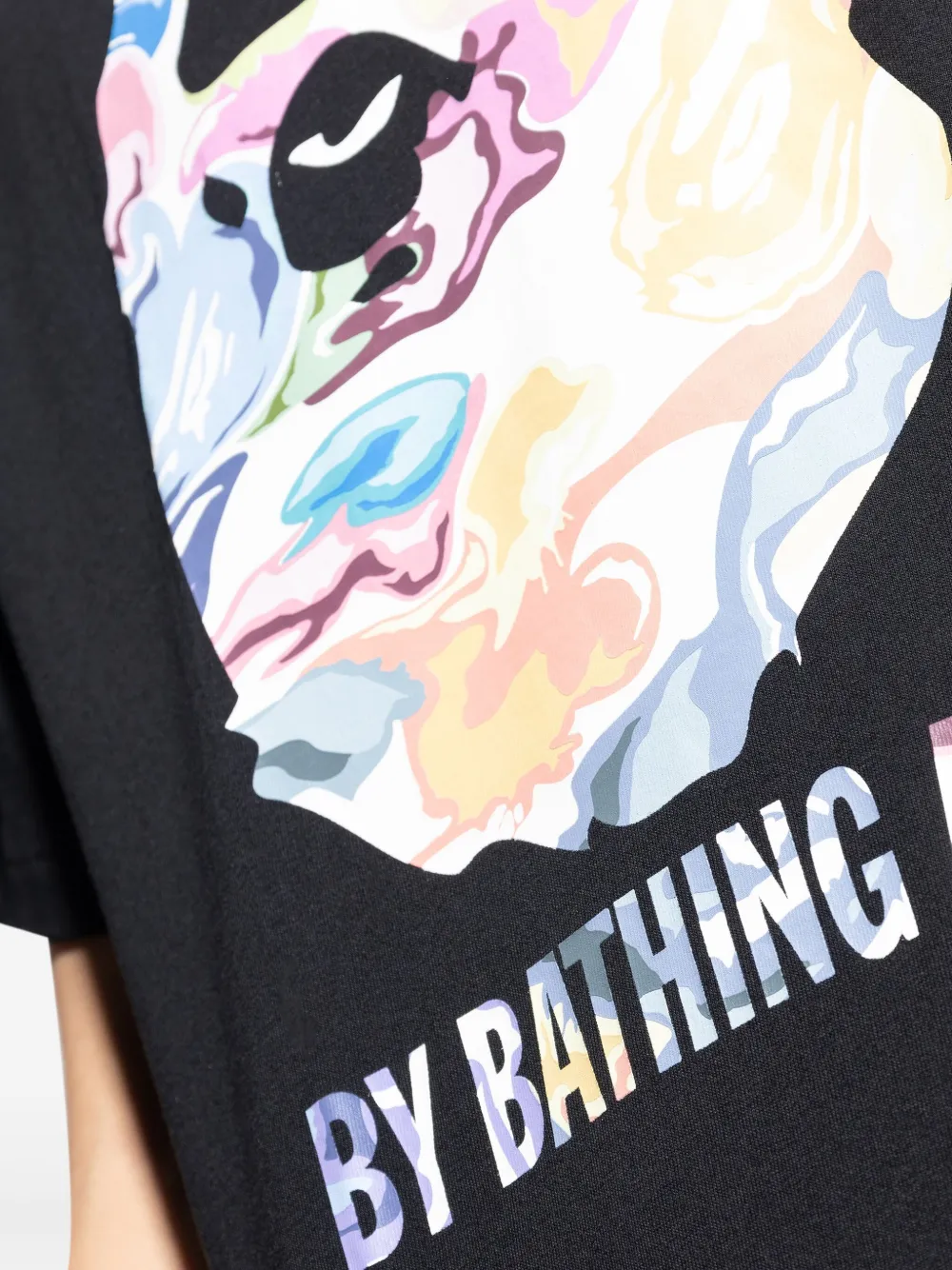 A BATHING APE T-shirt met grafische print Zwart