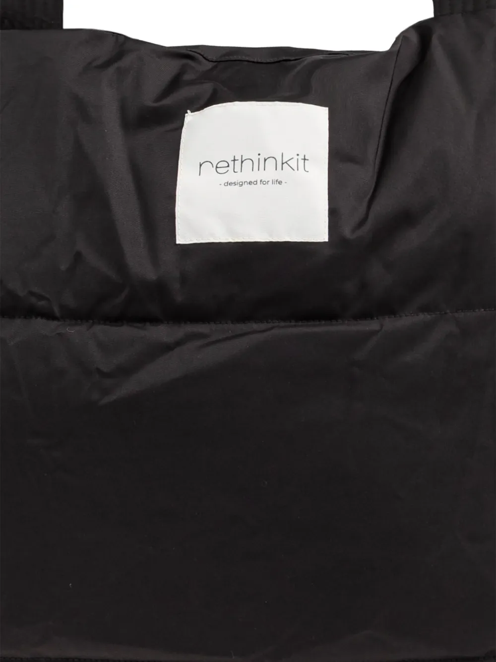 Rethinkit Studios Padded Top-handles Tote Bag In Black