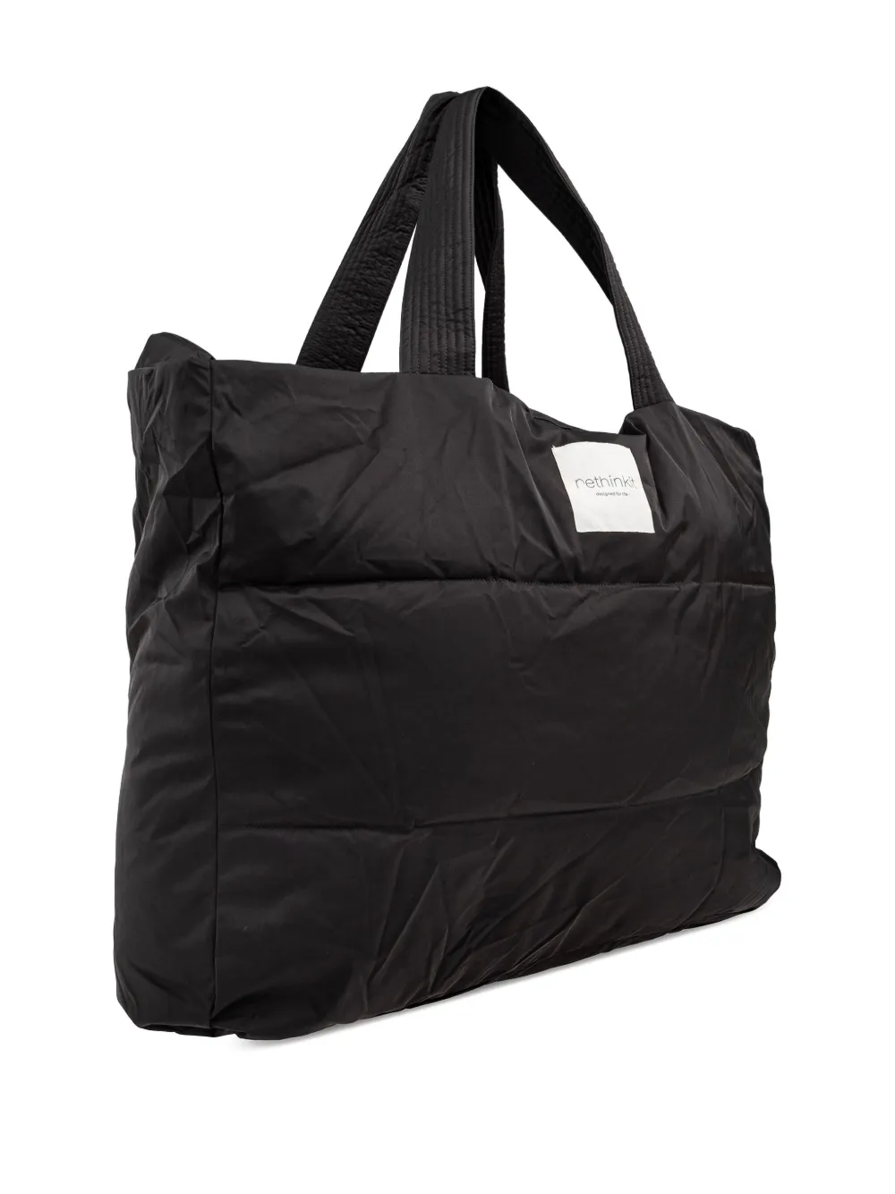 Rethinkit Studios Padded Top-handles Tote Bag In Black