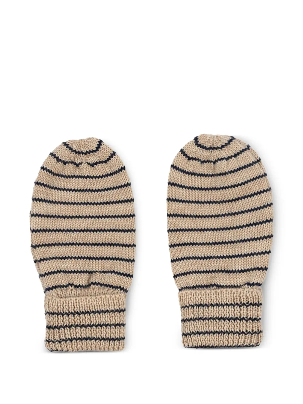 Konges Sløjd Louli Striped Mittens In Brown
