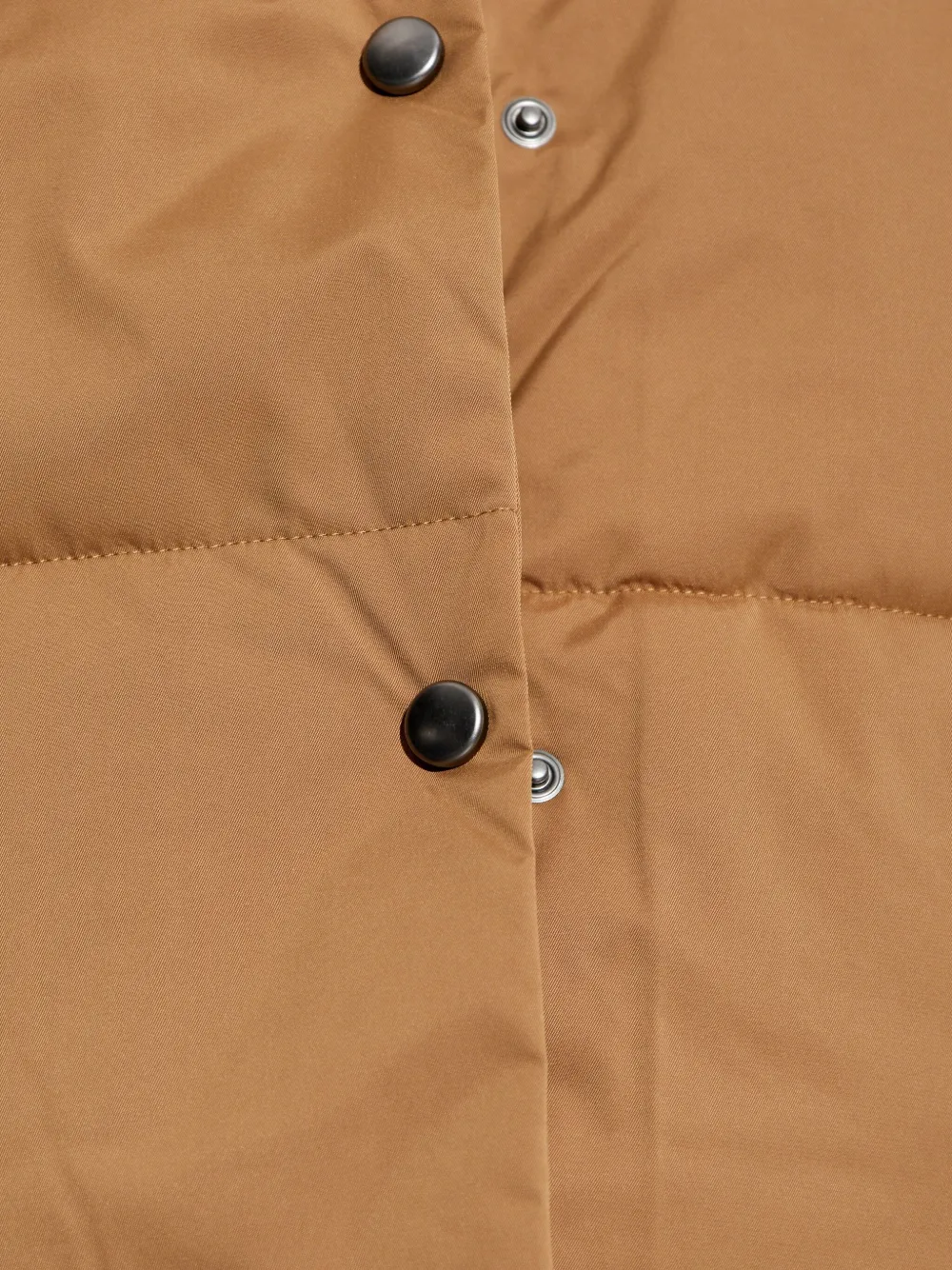 Rethinkit Studios Button Padded Puffer Jacket In Brown