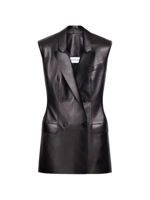 Givenchy double-breasted sleeveless jacket in leather