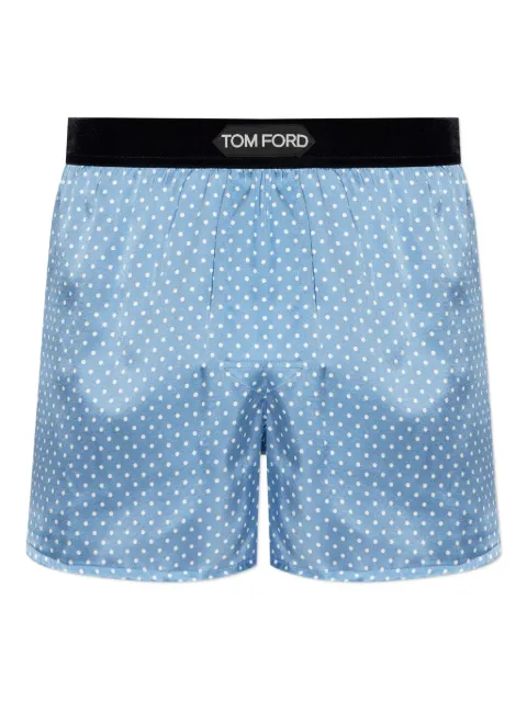 TOM FORD polka-dot pattern silk boxers