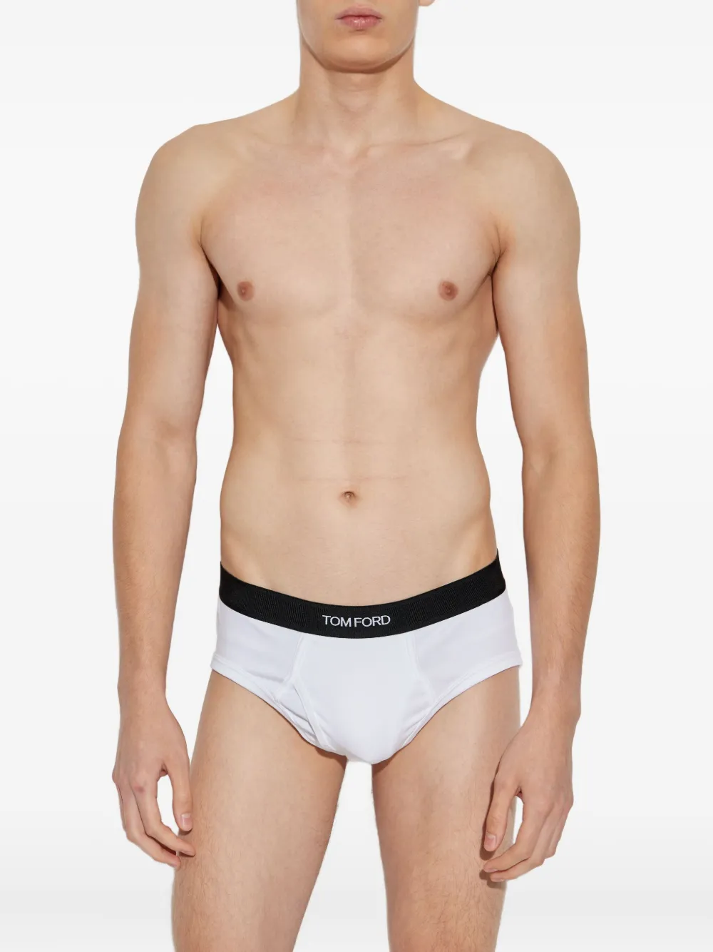 Tom Ford Logo-waistband Briefs (pack Of Two) In Multi
