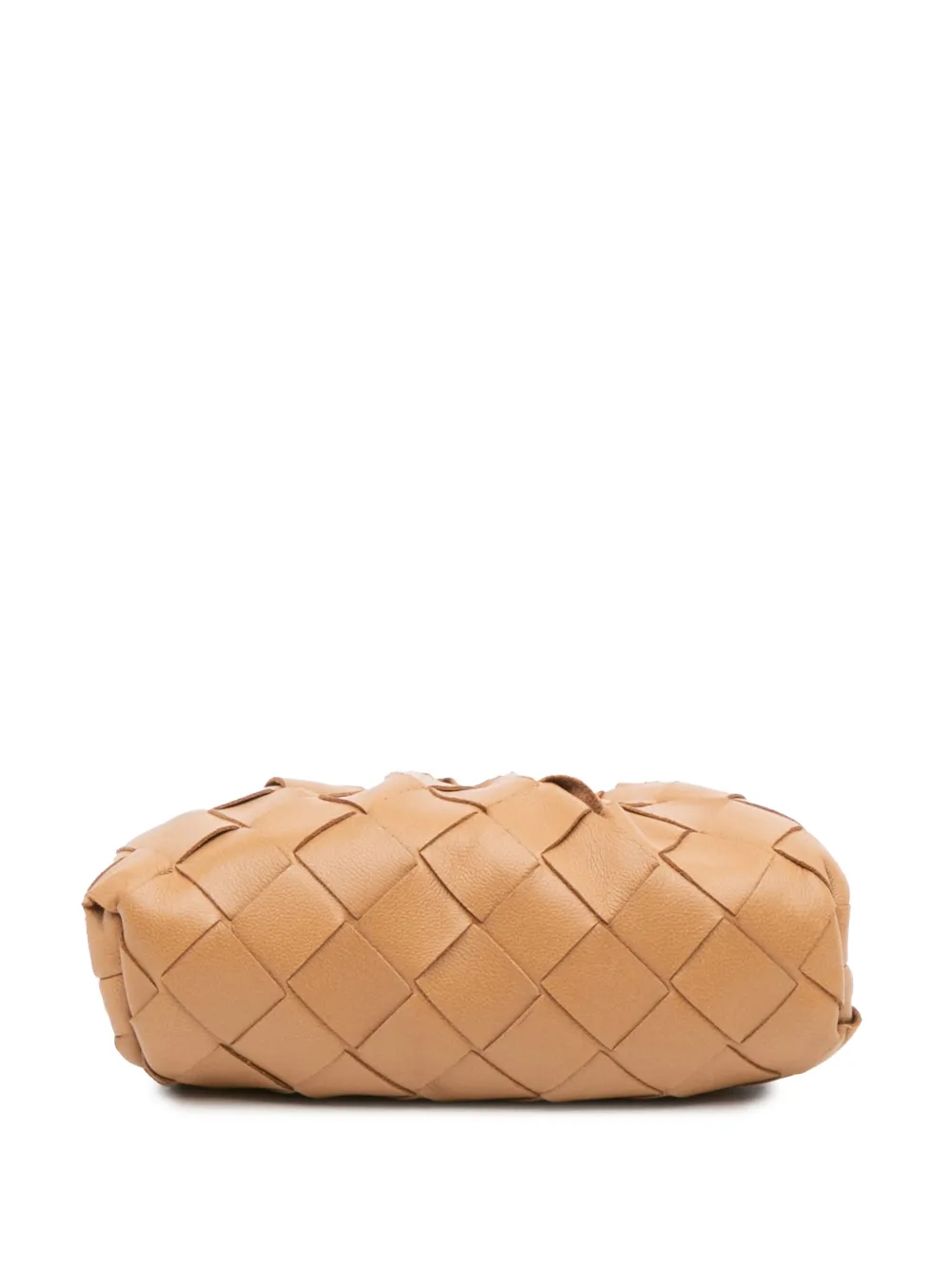 Pre-owned Bottega Veneta 2012-2025 Nappa Intrecciato The Extra Mini Pouch Crossbody Bag In Brown