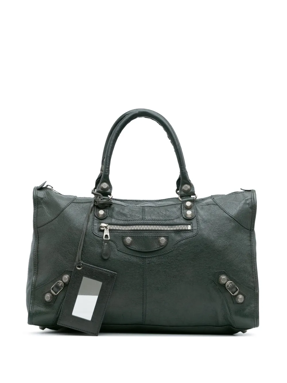 Balenciaga Pre-Owned 2005-2025 Lambskin Motocross Giant 12 Work Bag handbag | Green | Image 1