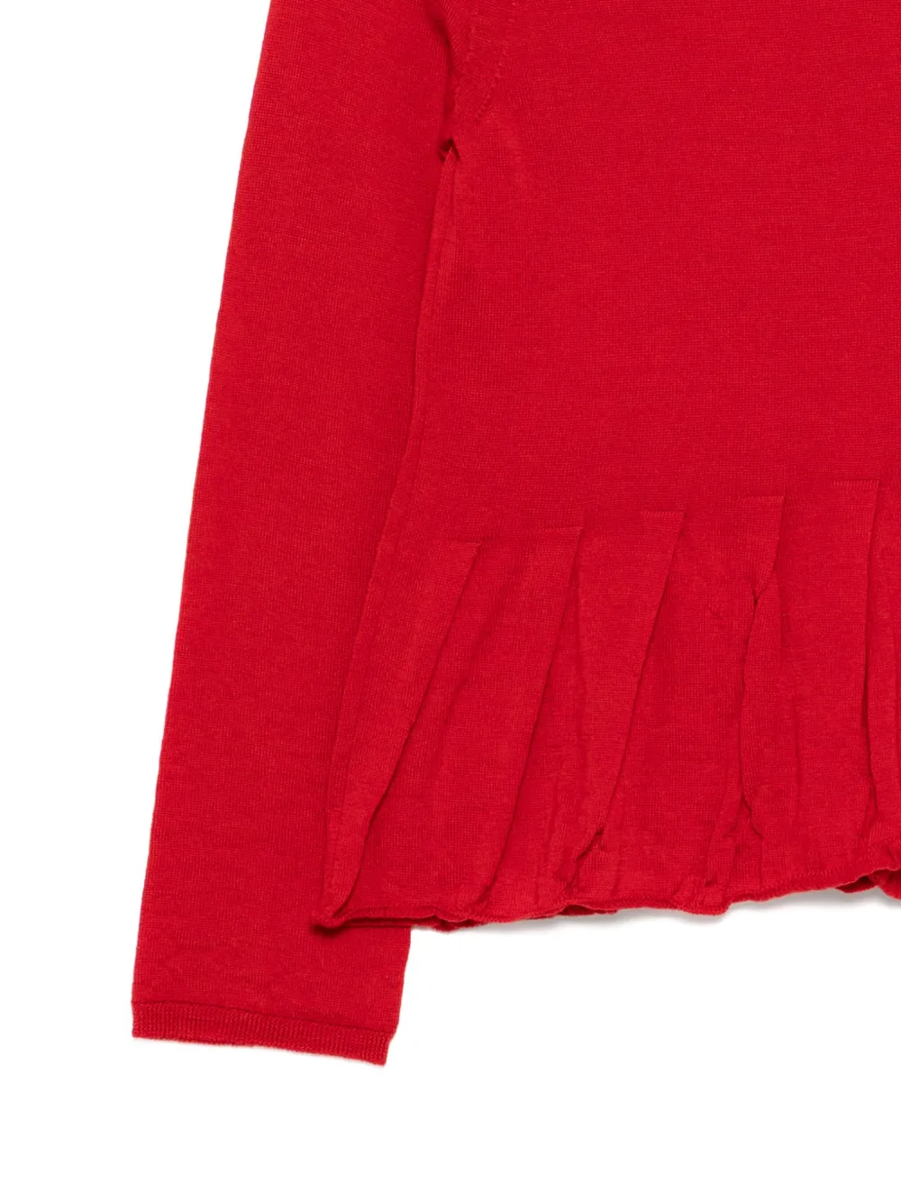 Comme Des Garçons Comme Des Garçons Gebreide top met plooien Rood