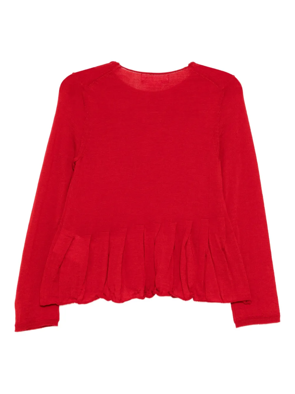 Comme Des Garçons Comme Des Garçons Gebreide top met plooien Rood
