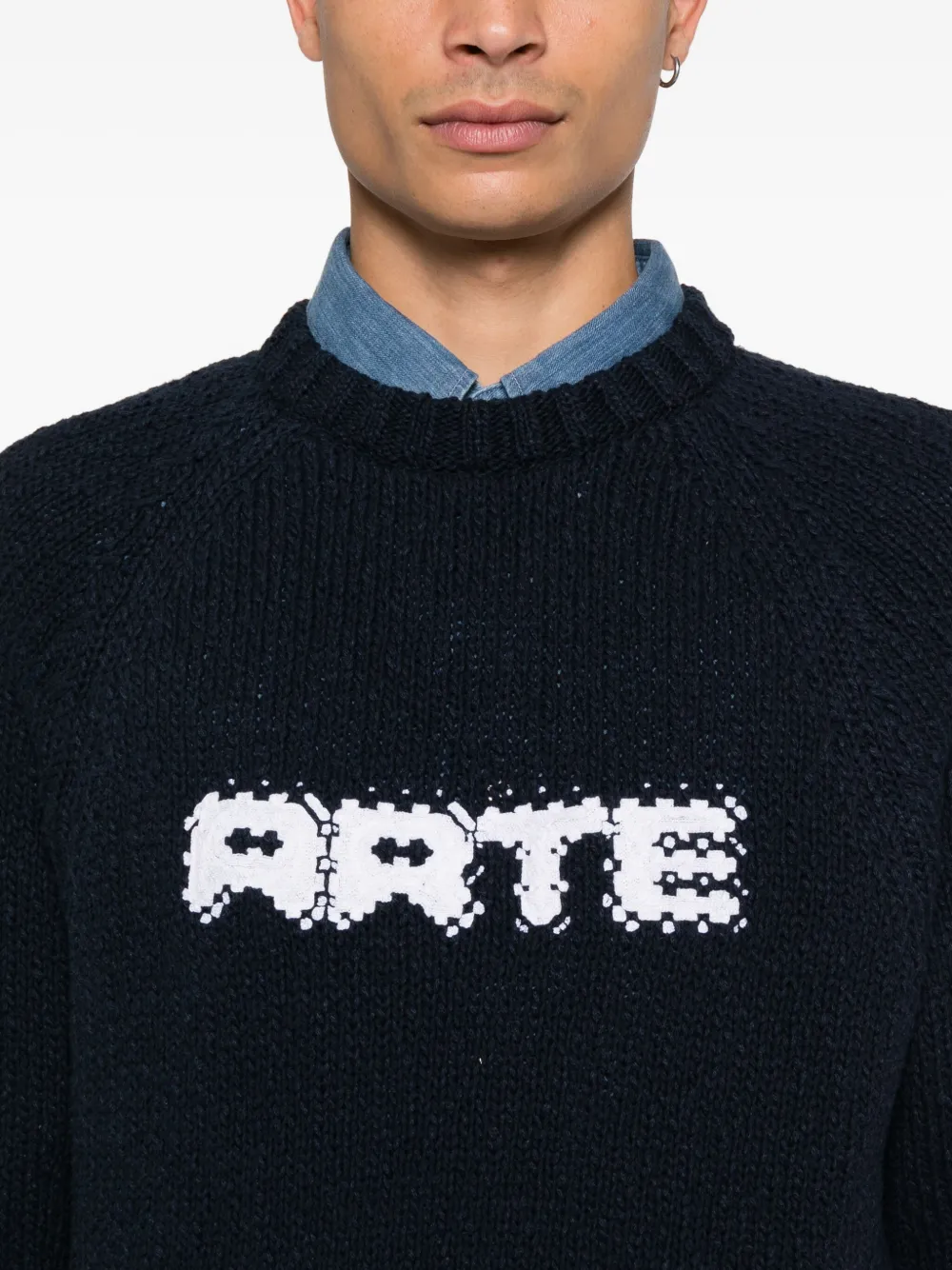 Arte Antwerp Sweater met logo Blauw