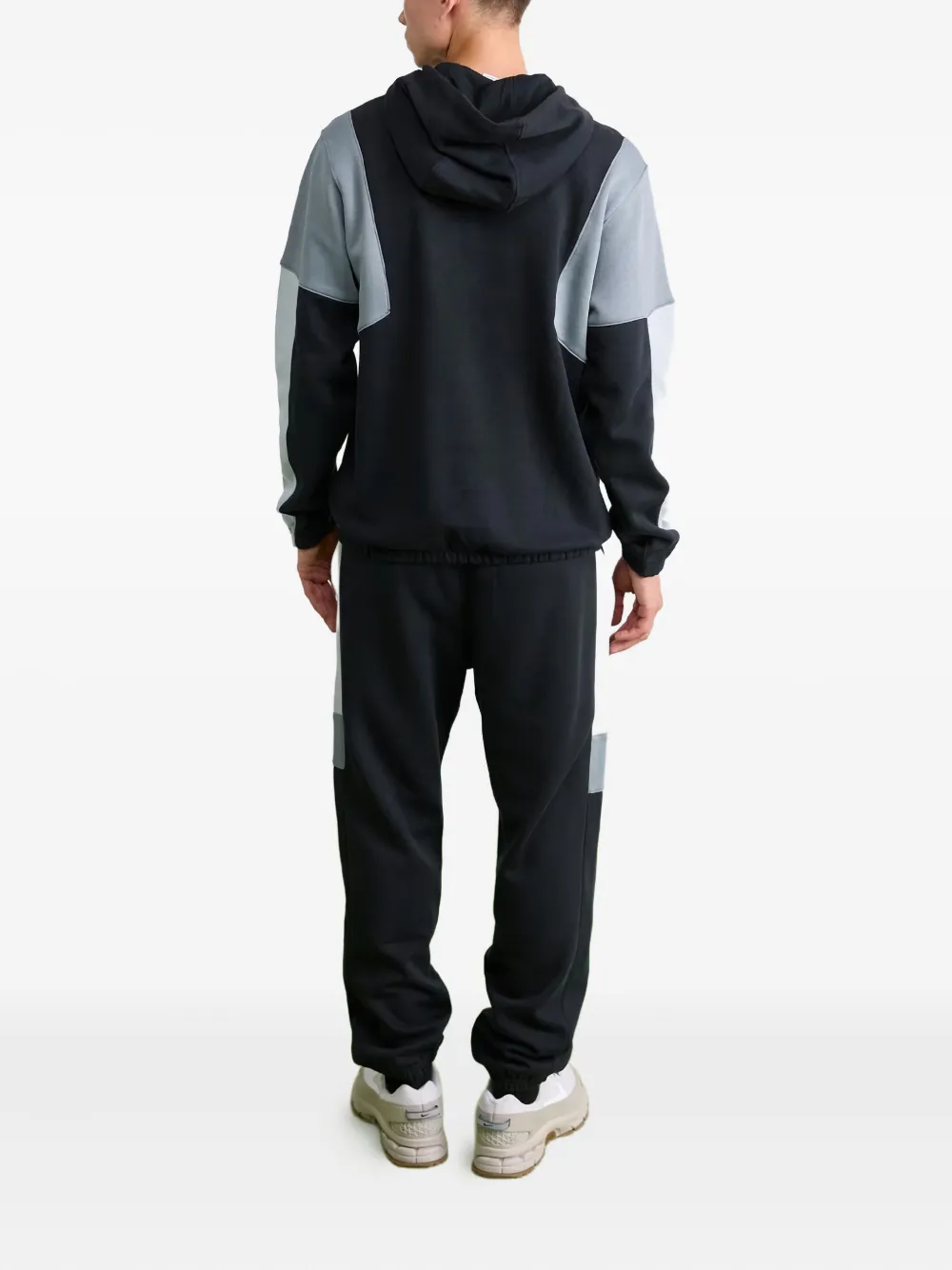Nike Hooded Colourblock Tracksuit In Black