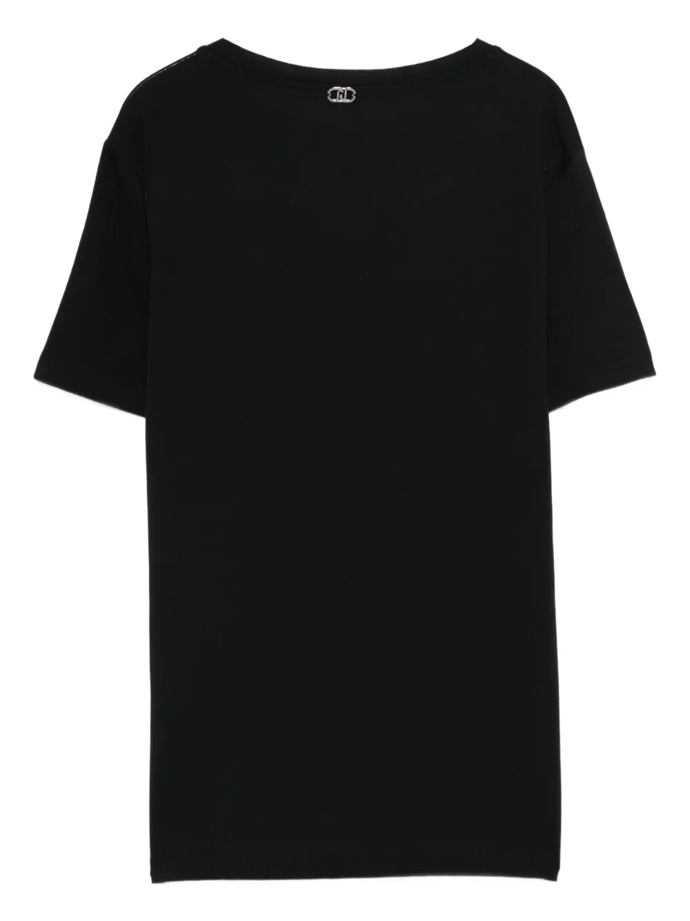 Liu •jo Embellished Crew-neck T-shirt In Black