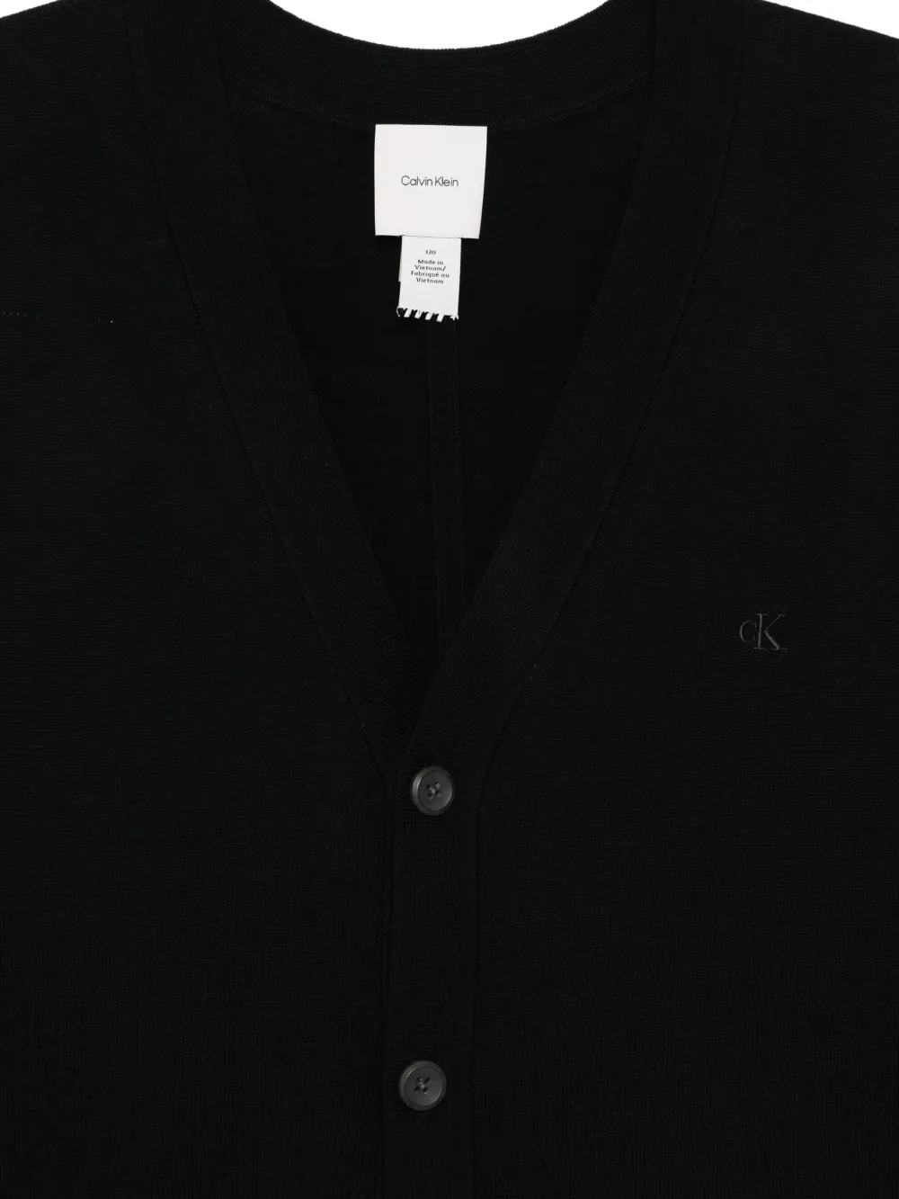 Calvin Klein Vest met geborduurd logo Zwart