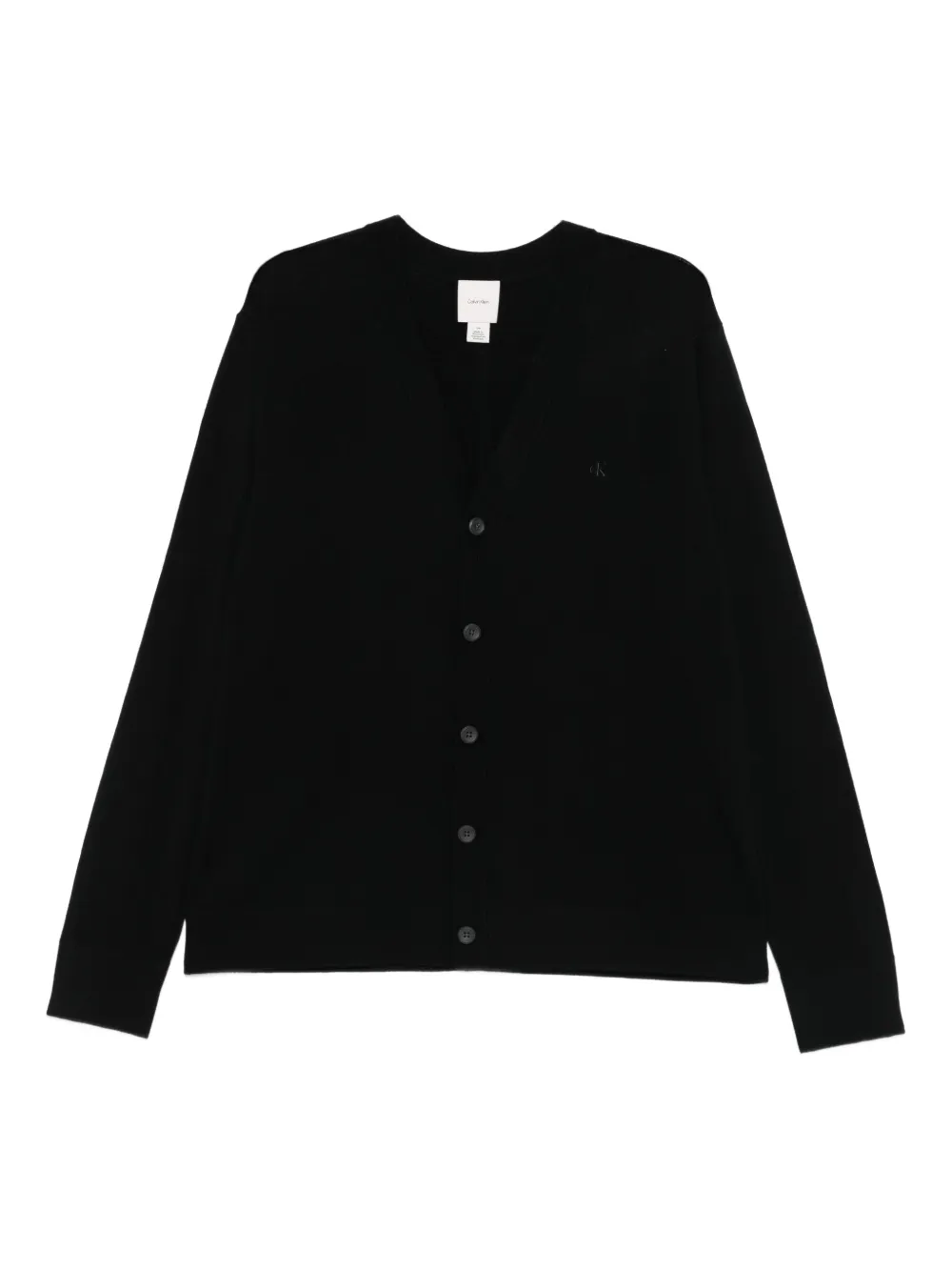 Calvin Klein logo-embroidered cardigan | Black | Image 1