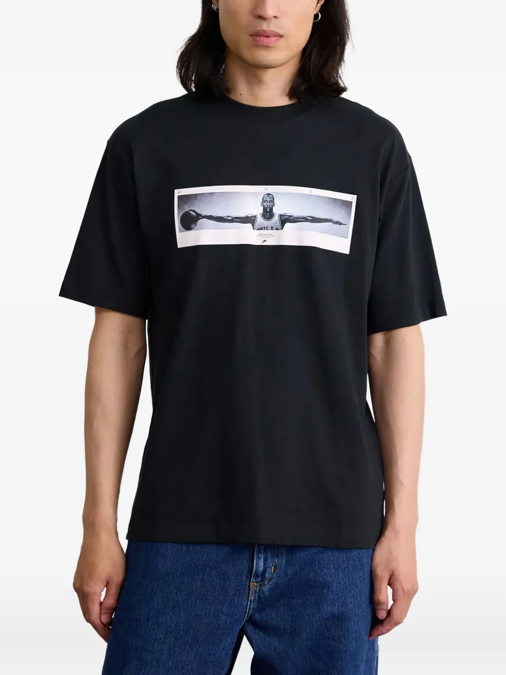 Jordan T-shirt met fotoprint - Zwart