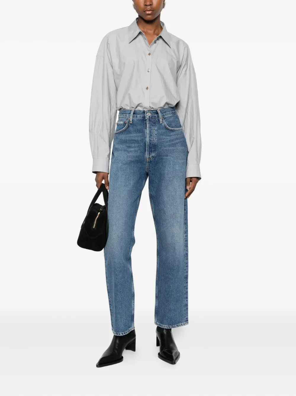 AGOLDE whiskering-effect jeans - Blauw