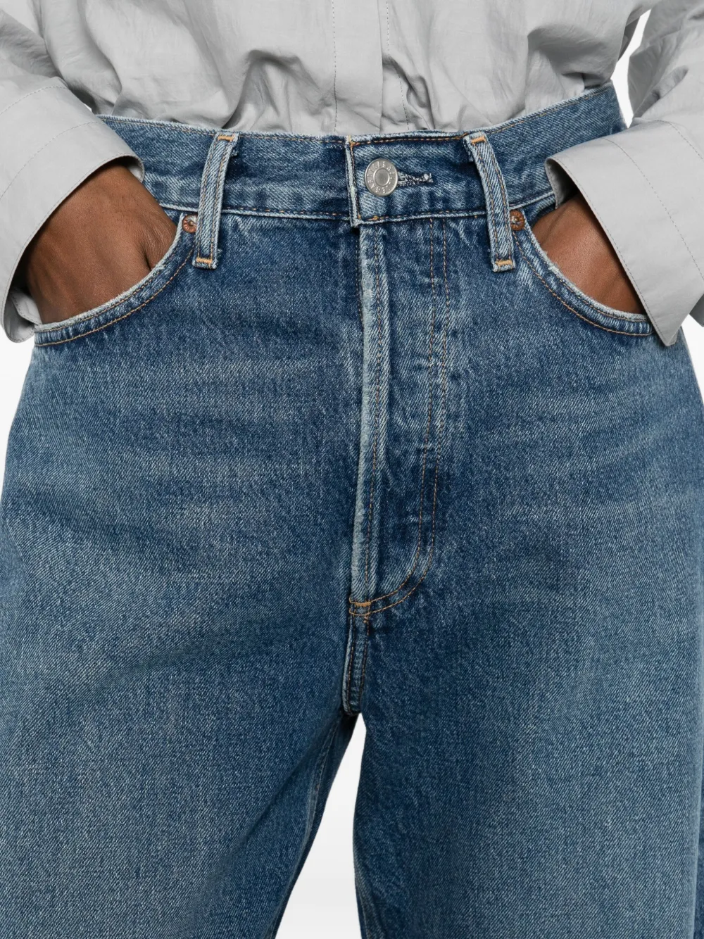 AGOLDE Jeans met whiskering-effect Blauw