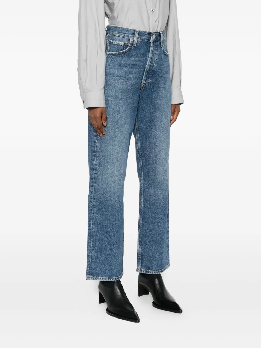 AGOLDE Jeans met whiskering-effect Blauw