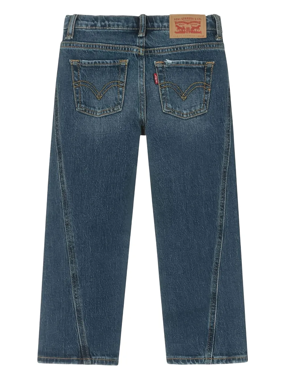 Levi's Logo-patch Seam-details Jeans In Blue