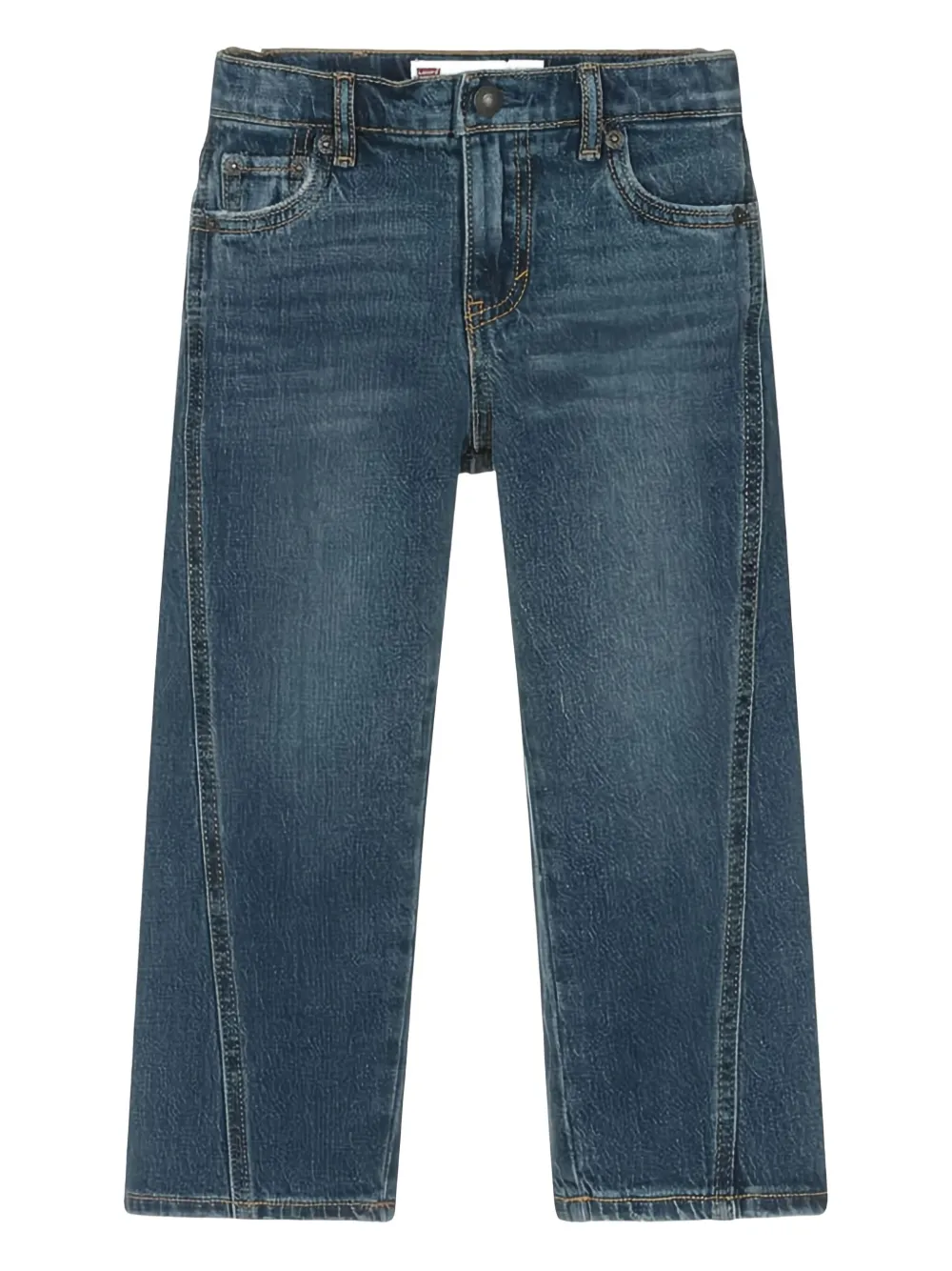 Levi's Logo-patch Seam-details Jeans In Blue