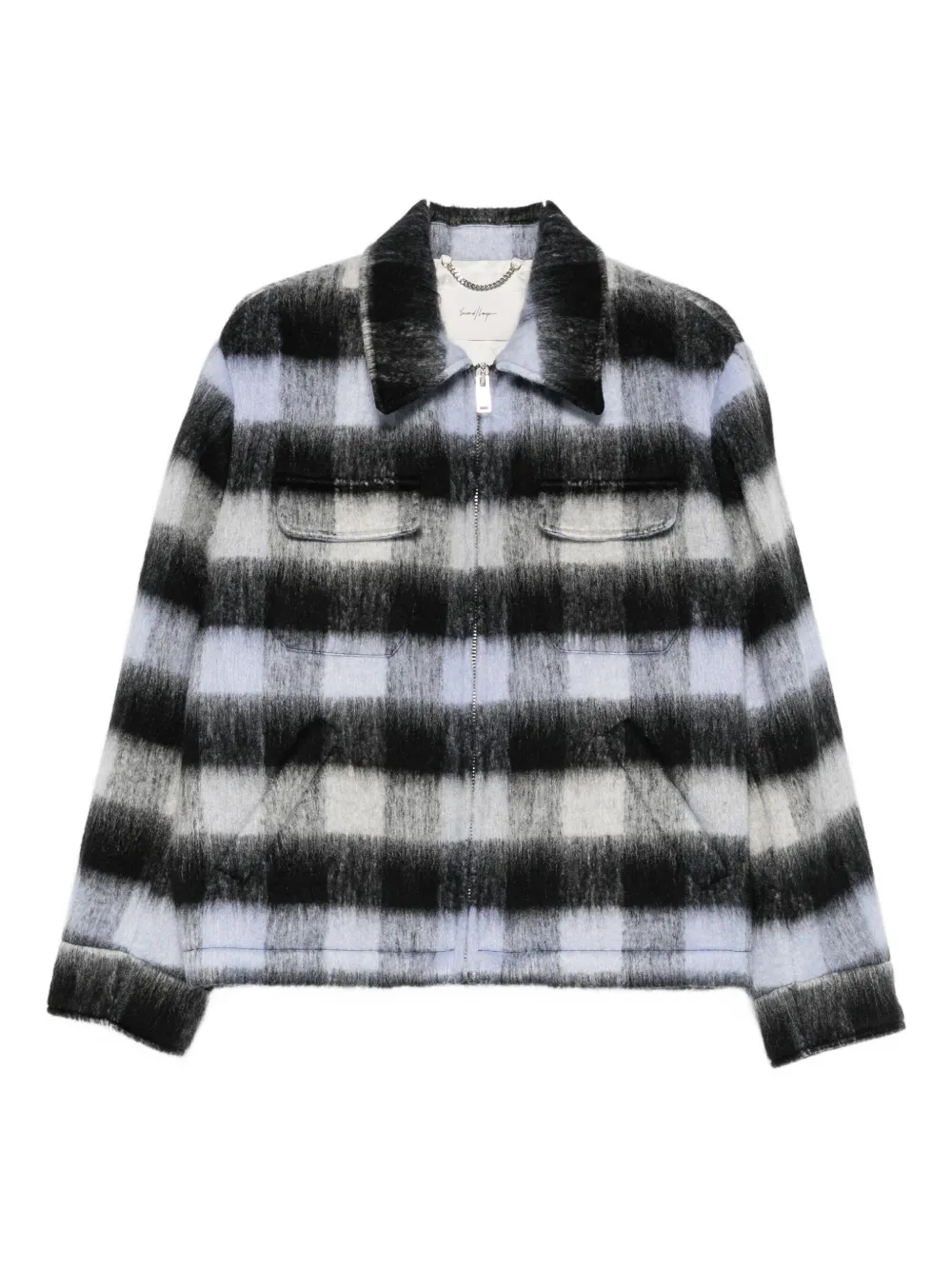 Second/Layer checked jacket | nero | Image 1