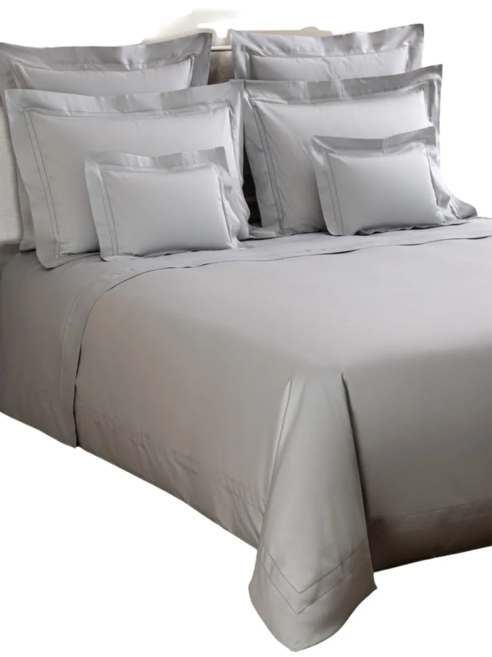 Frette Ajour Doppio Duvet Set In Gray