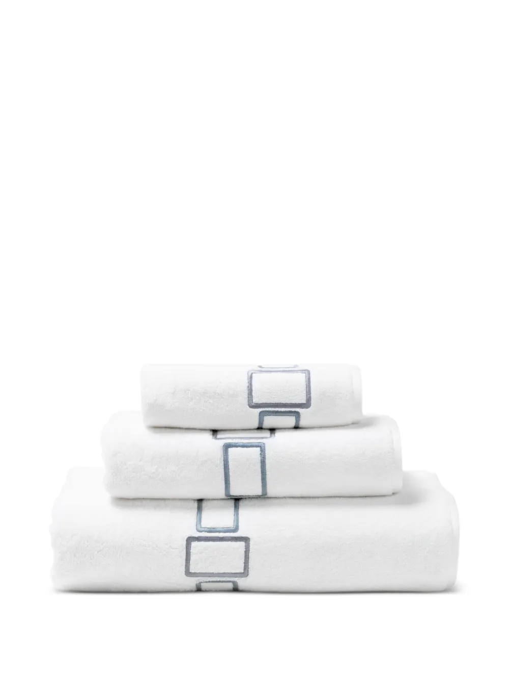 Frette Zweifarbiges Frottee-Set mit Stickerei | Weiß | Image 1