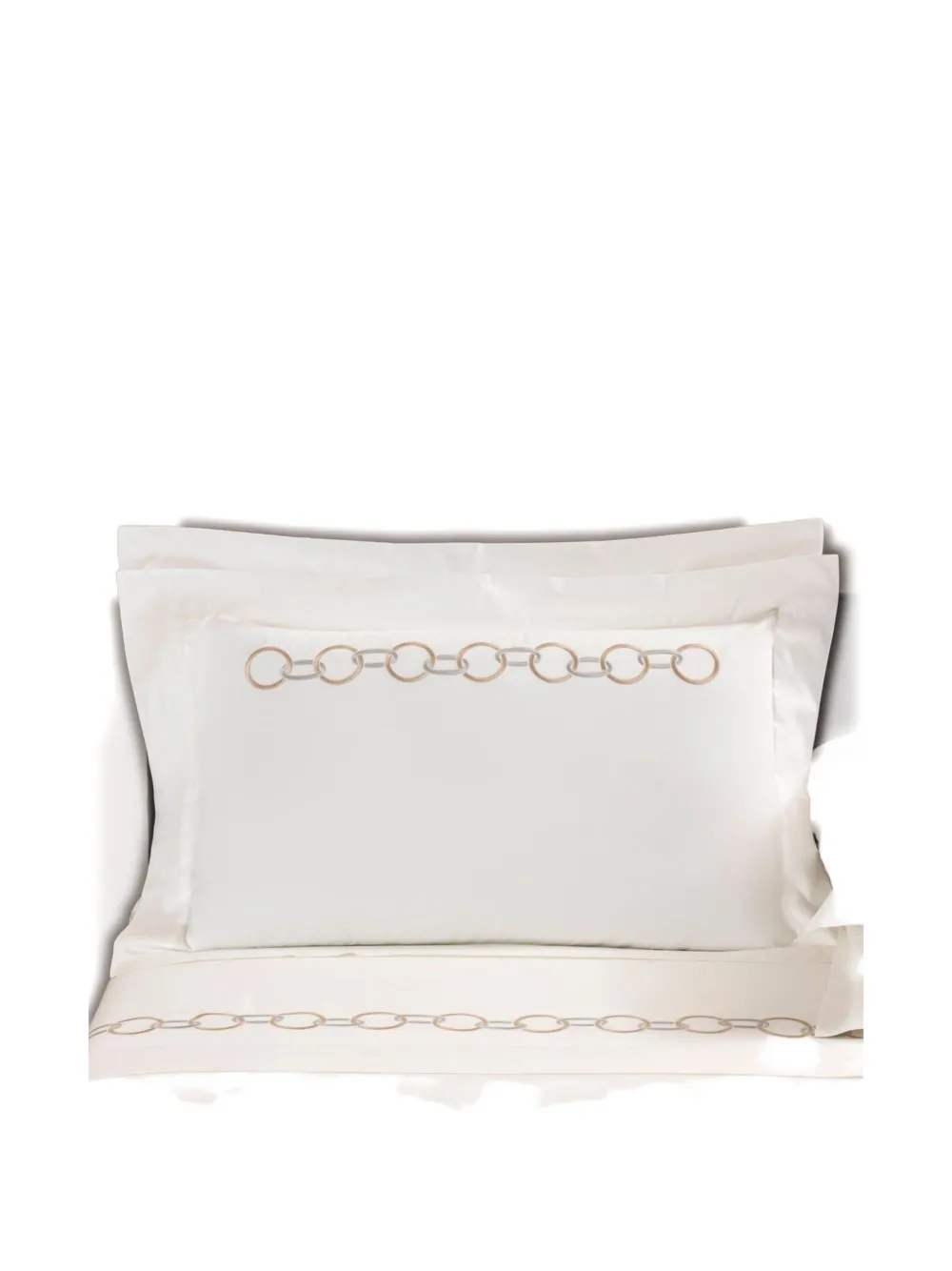 Frette links embroidery duvet set - Bianco