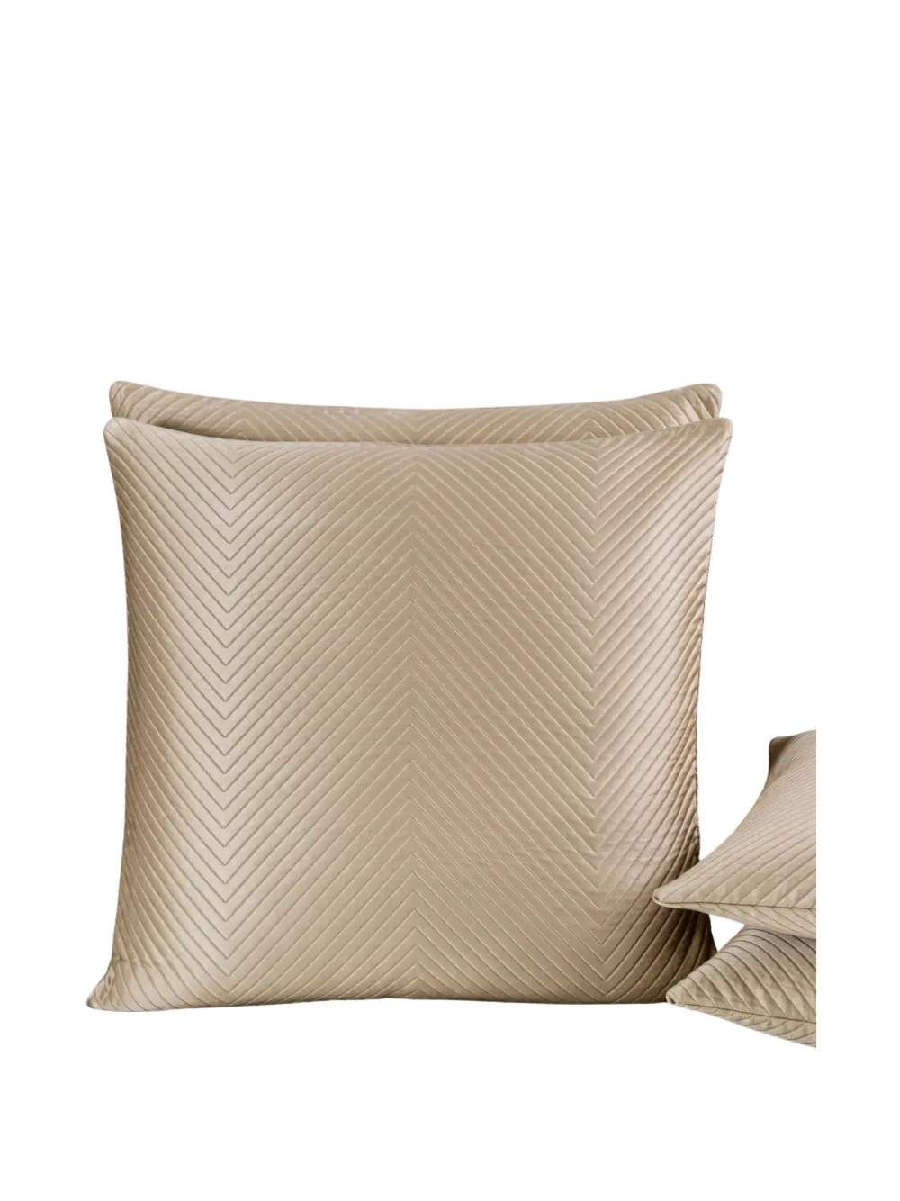 Frette herringbone zip cushion | Neutrals | Image 1