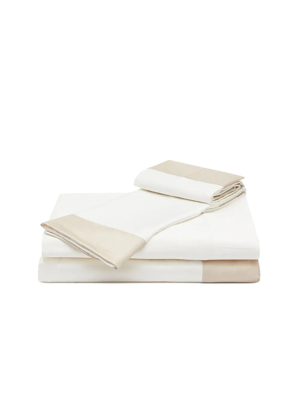 Frette Bold Border Duvet Set In Neutral