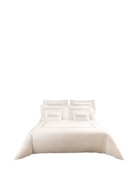 Frette links embroidery bed set