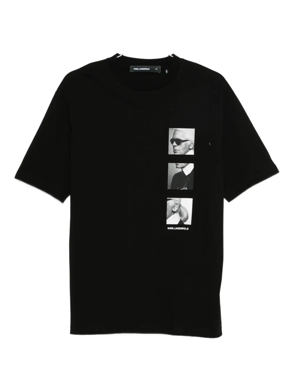 Karl Lagerfeld camiseta de algodón con cuello redondo | negro | Image 1