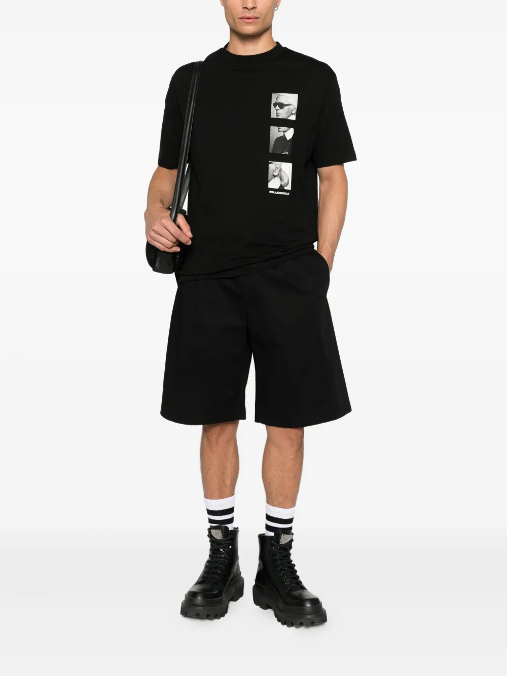 Karl Lagerfeld camiseta de algodón con cuello redondo | Playeras | Image 2