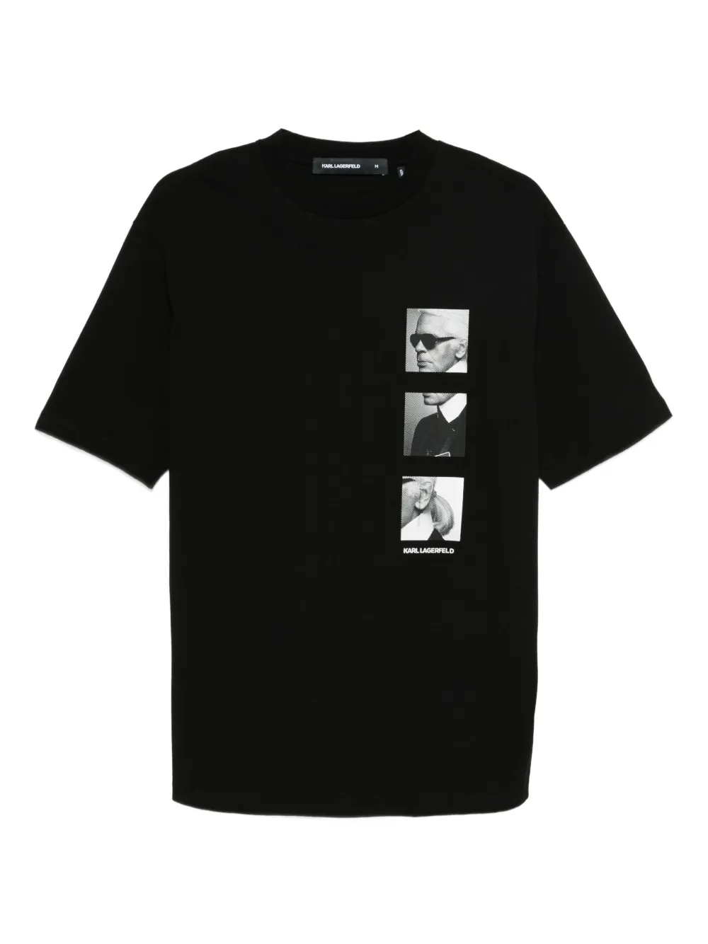 Karl Lagerfeld playera de algodón con cuello redondo | negro | Image 1
