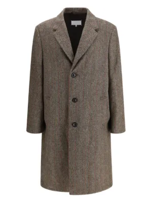 Maison Margiela 2017AWヘリンボーンチェスターコート Maison Margiela ヘリンボーン ダブルコート | グレー | FARFETCH JP