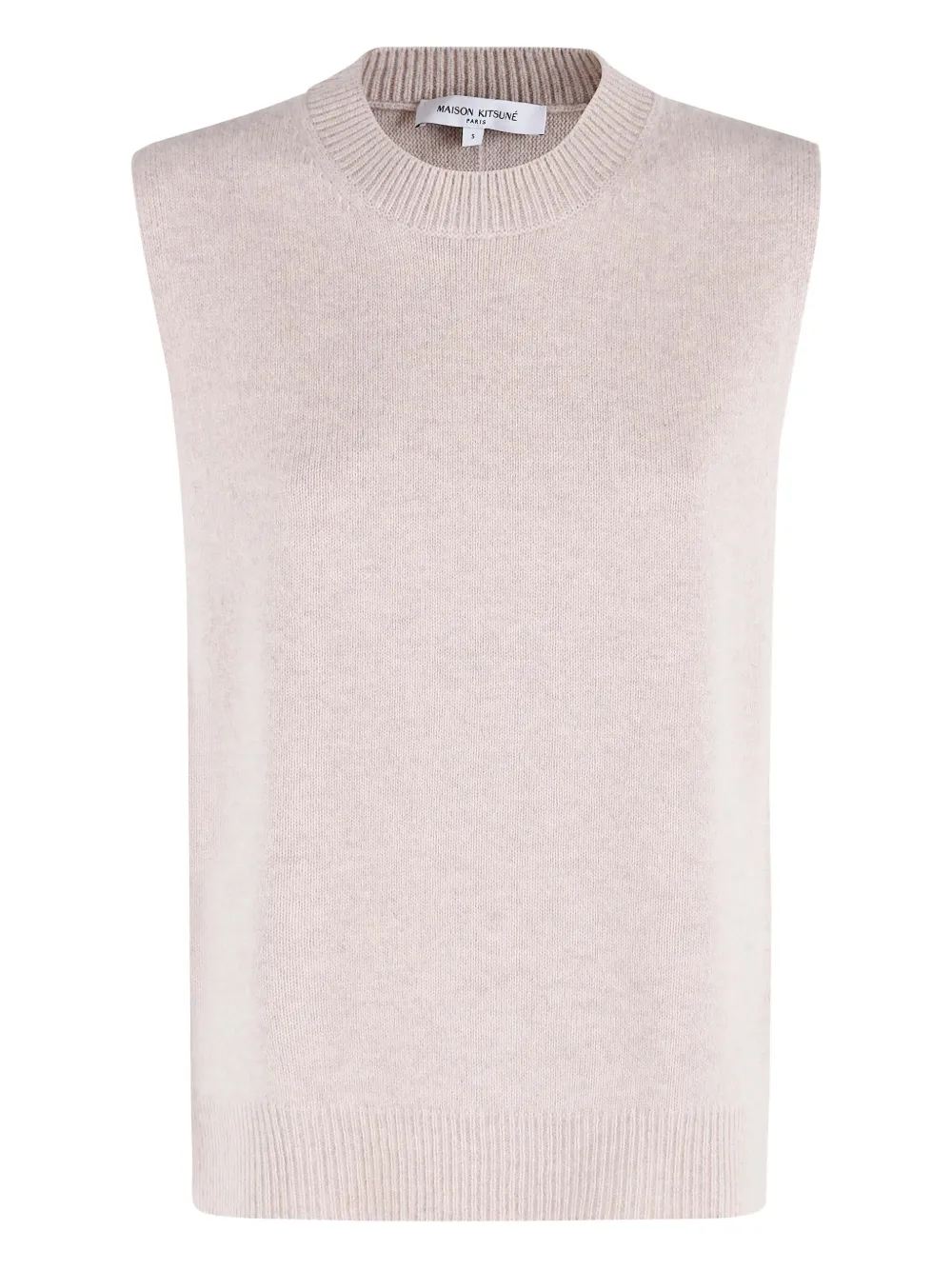 Maison Kitsuné sleeveless knitted vest - Toni neutri