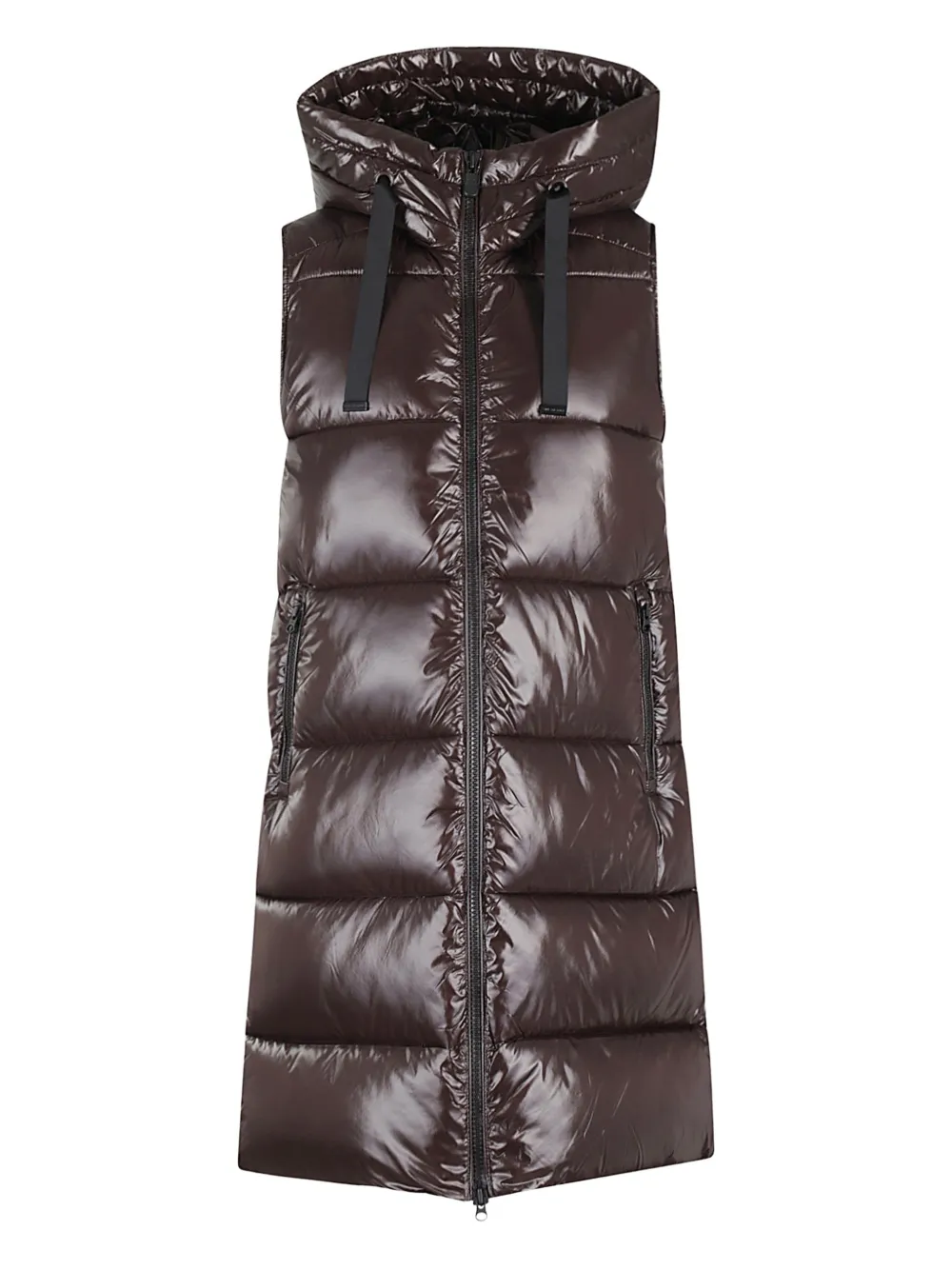 Save The Duck zip hooded vest | Brown | Image 1